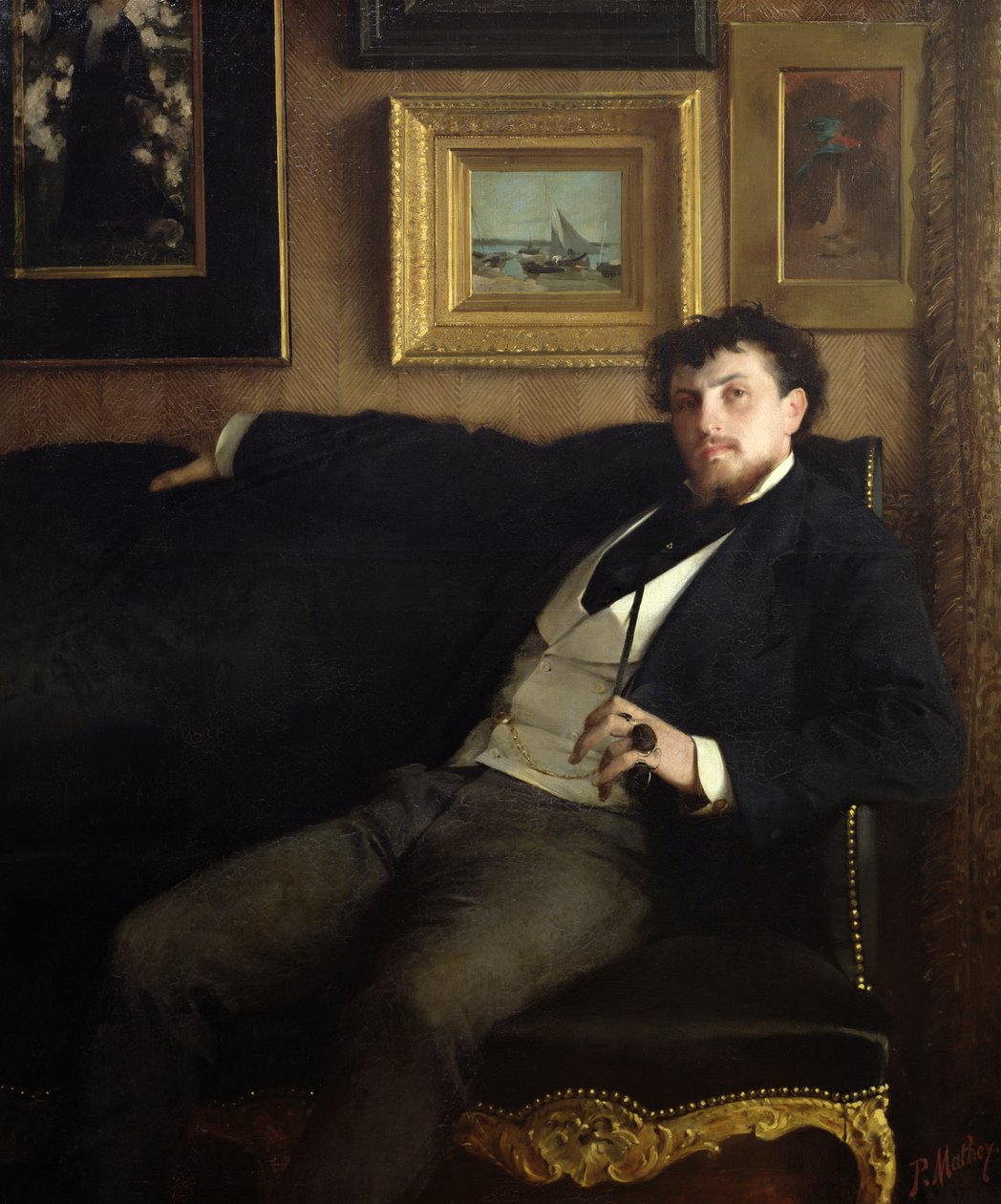 Ernest Duezin (1843-1896) muotokuva 1876 tekijältä Paul Mathey