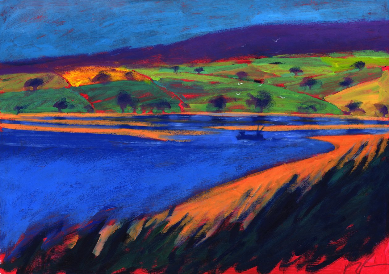 Estuary, 2007 (akryylia aluksella) tekijältä Paul Powis