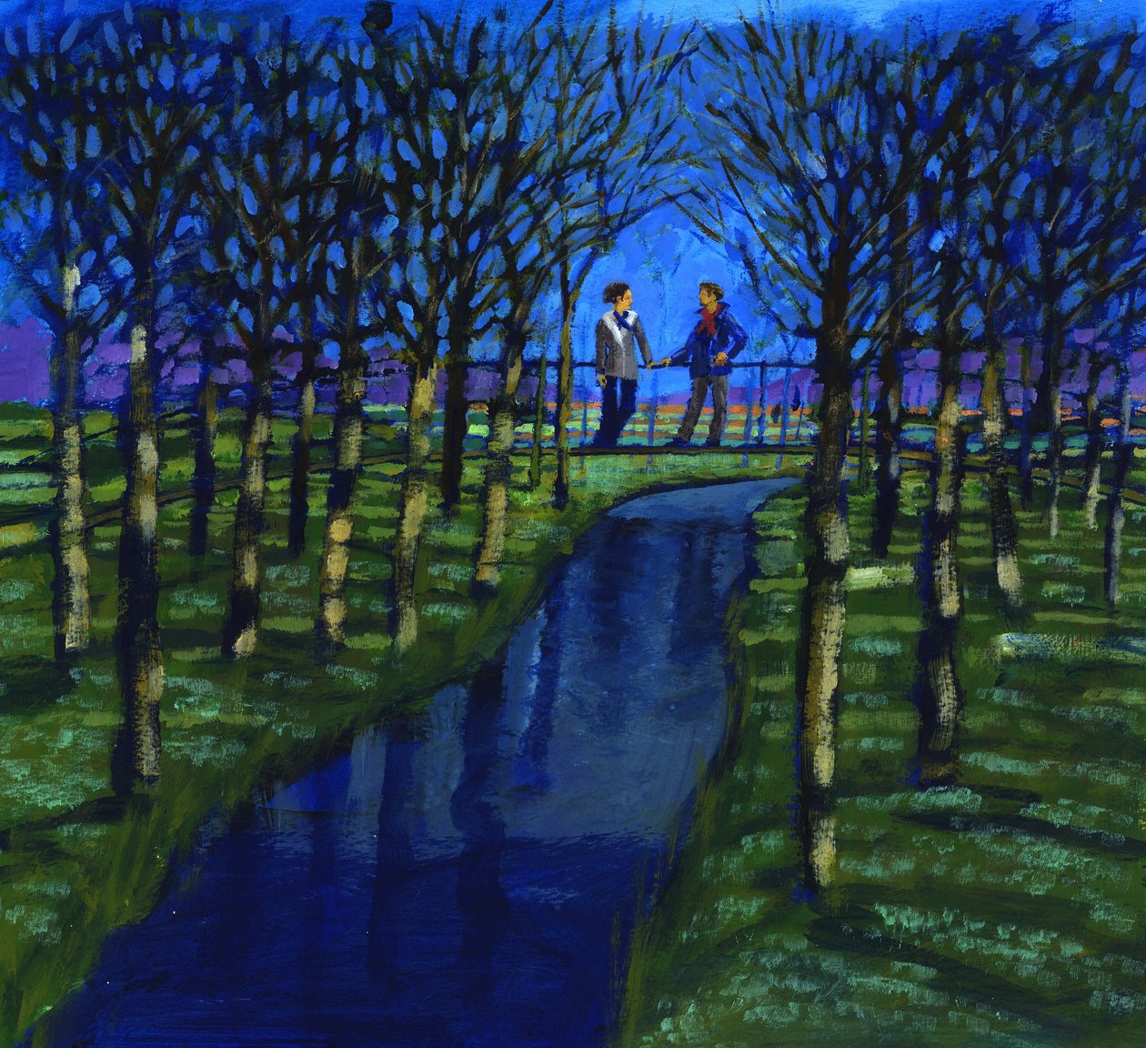 Romanttinen kohtaaminen, 2008 (akryyli laudalle) tekijältä Paul Powis