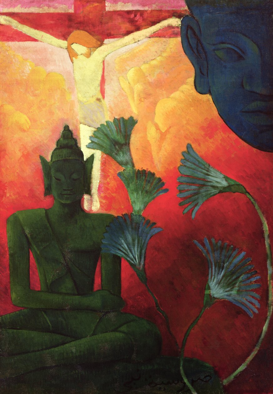 Kristus ja Buddha, n. 1890-1892 tekijältä Paul Elie Ranson