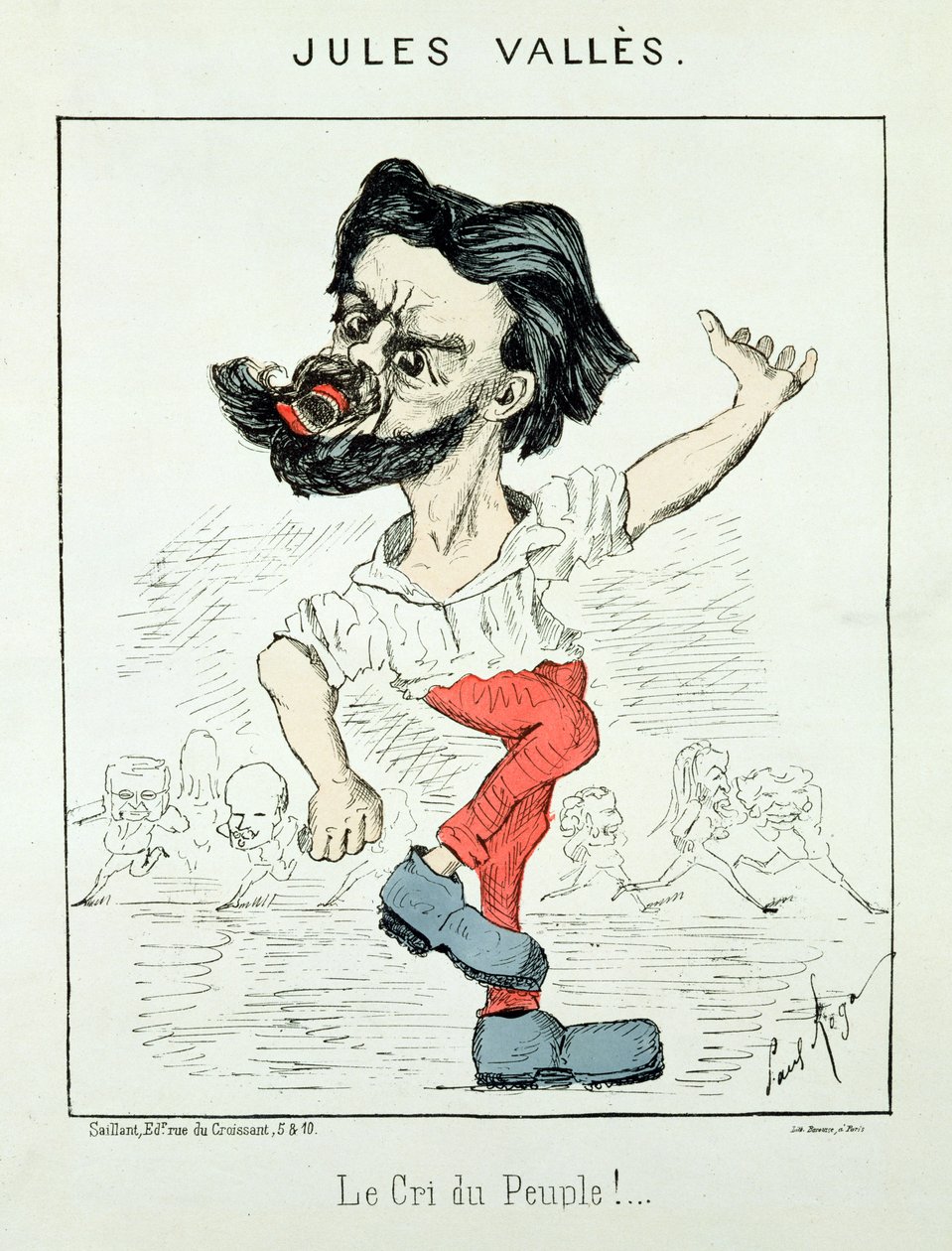 Jules Vallesin karikatyyri tekijältä Paul Rega