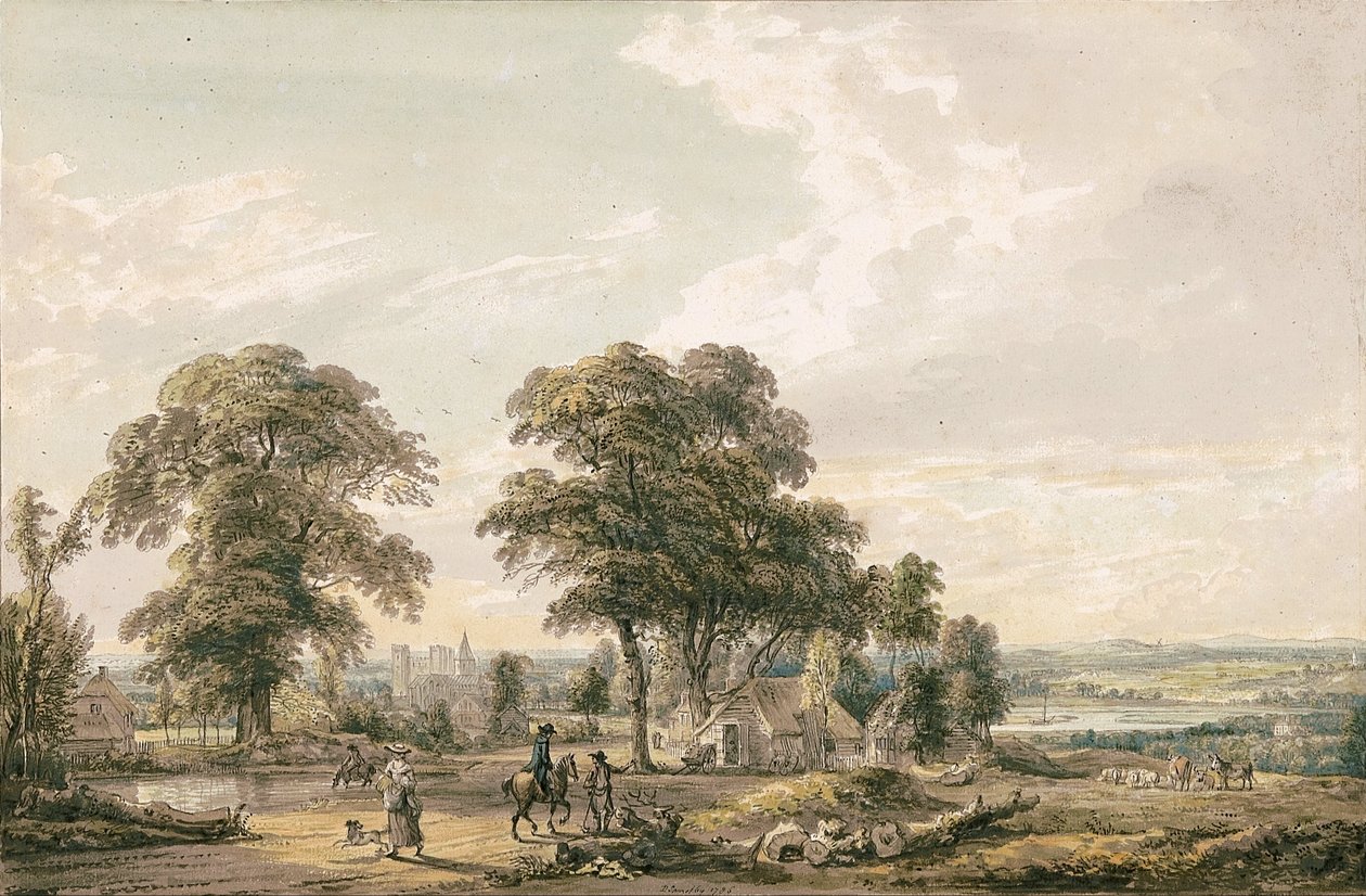 Lähellä Rochesteria ja Medwayä tekijältä Paul Sandby