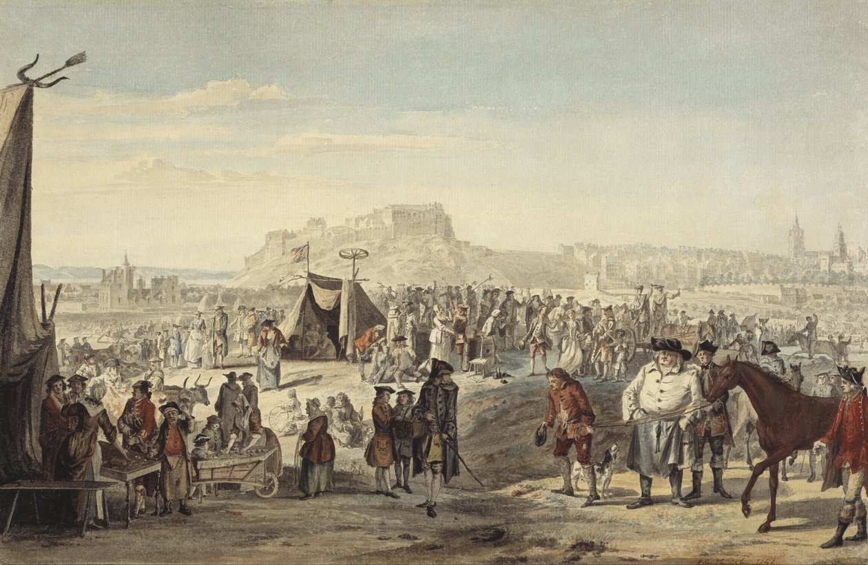Hevosmessut Bruntsfield Linksissä, Edinburgh tekijältä Paul Sandby