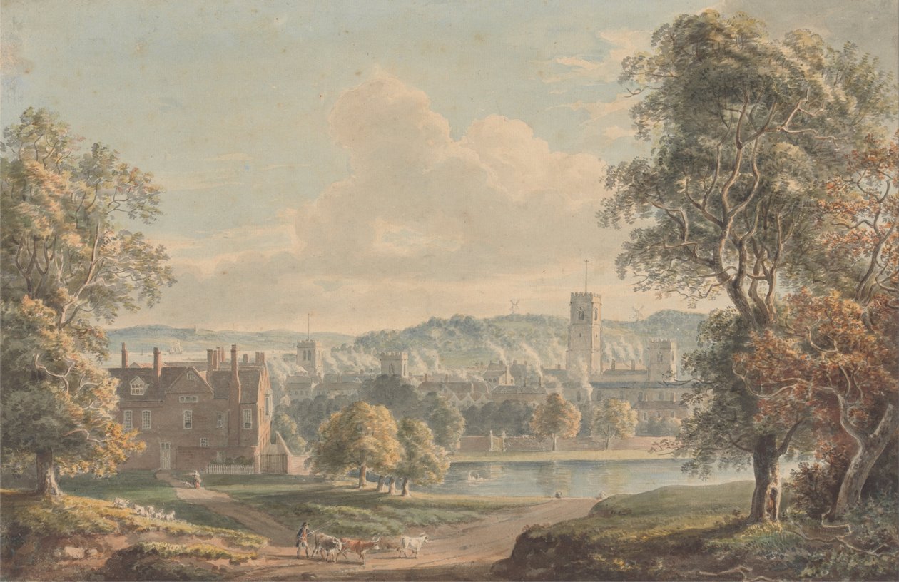 Ipswich Grounds of Christchurch Mansionista tekijältä Paul Sandby