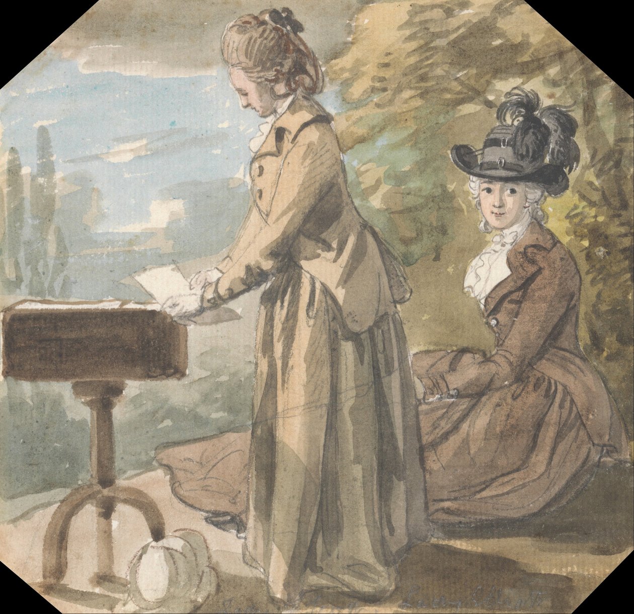 Lady Francis Scott ja Lady Elliot tekijältä Paul Sandby