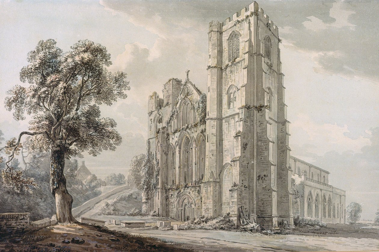 Llandaff Cathedral (akvarelli) tekijältä Paul Sandby