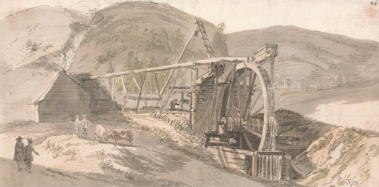 Lord Hopetoun johtaa kaivoksia tekijältä Paul Sandby