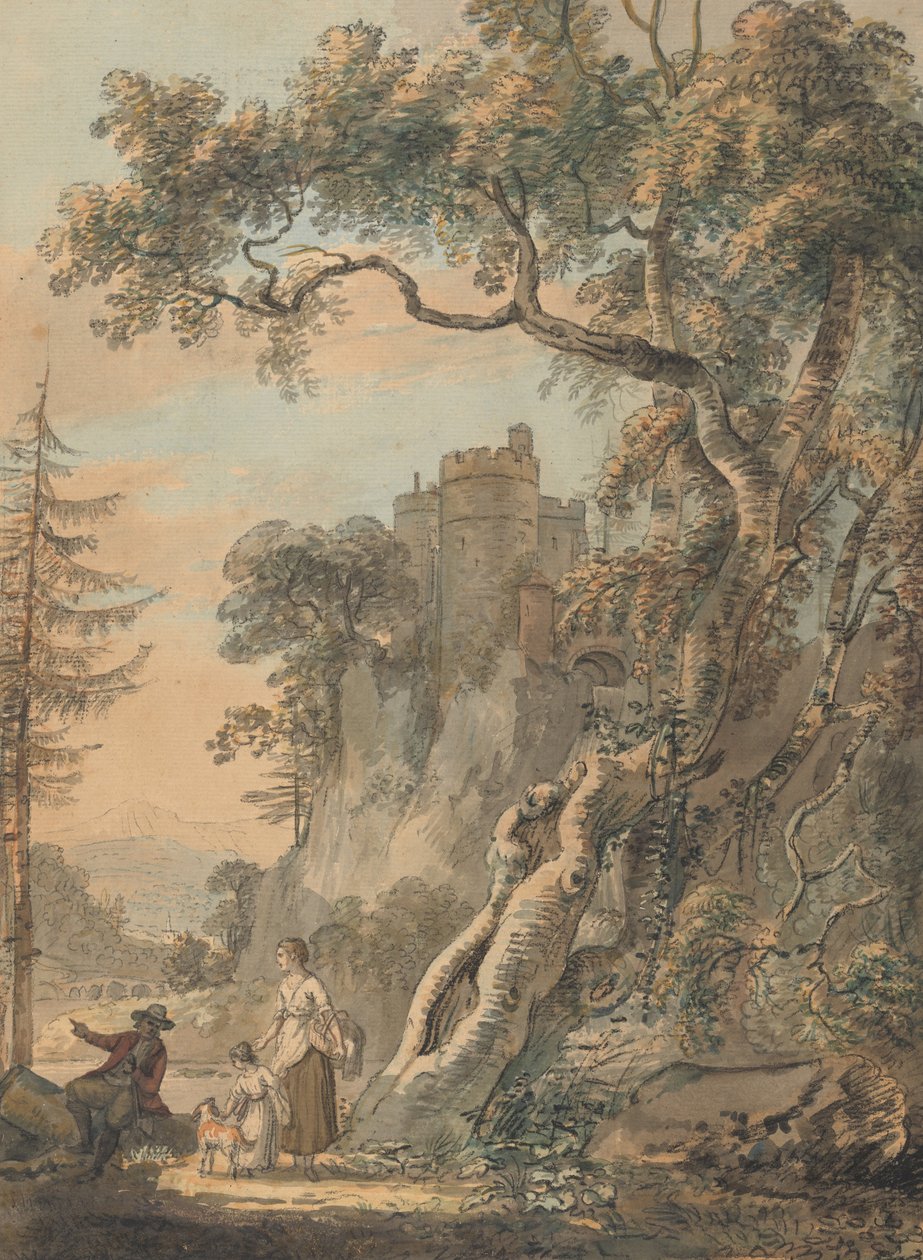 Romanttinen maisema tekijältä Paul Sandby