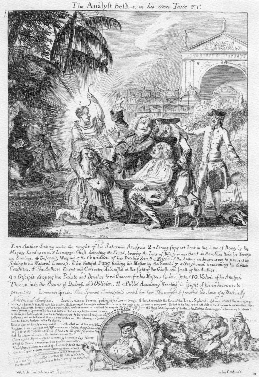 Analyytikko Besh-n omassa maussaan Pr.1s[hilling], 1753 tekijältä Paul Sandby
