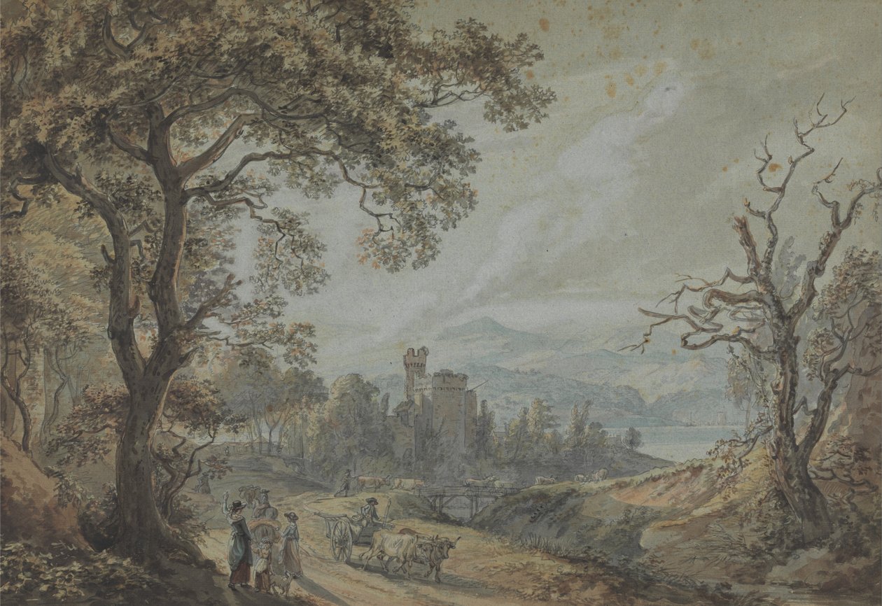 Näkymä Walesissa tekijältä Paul Sandby