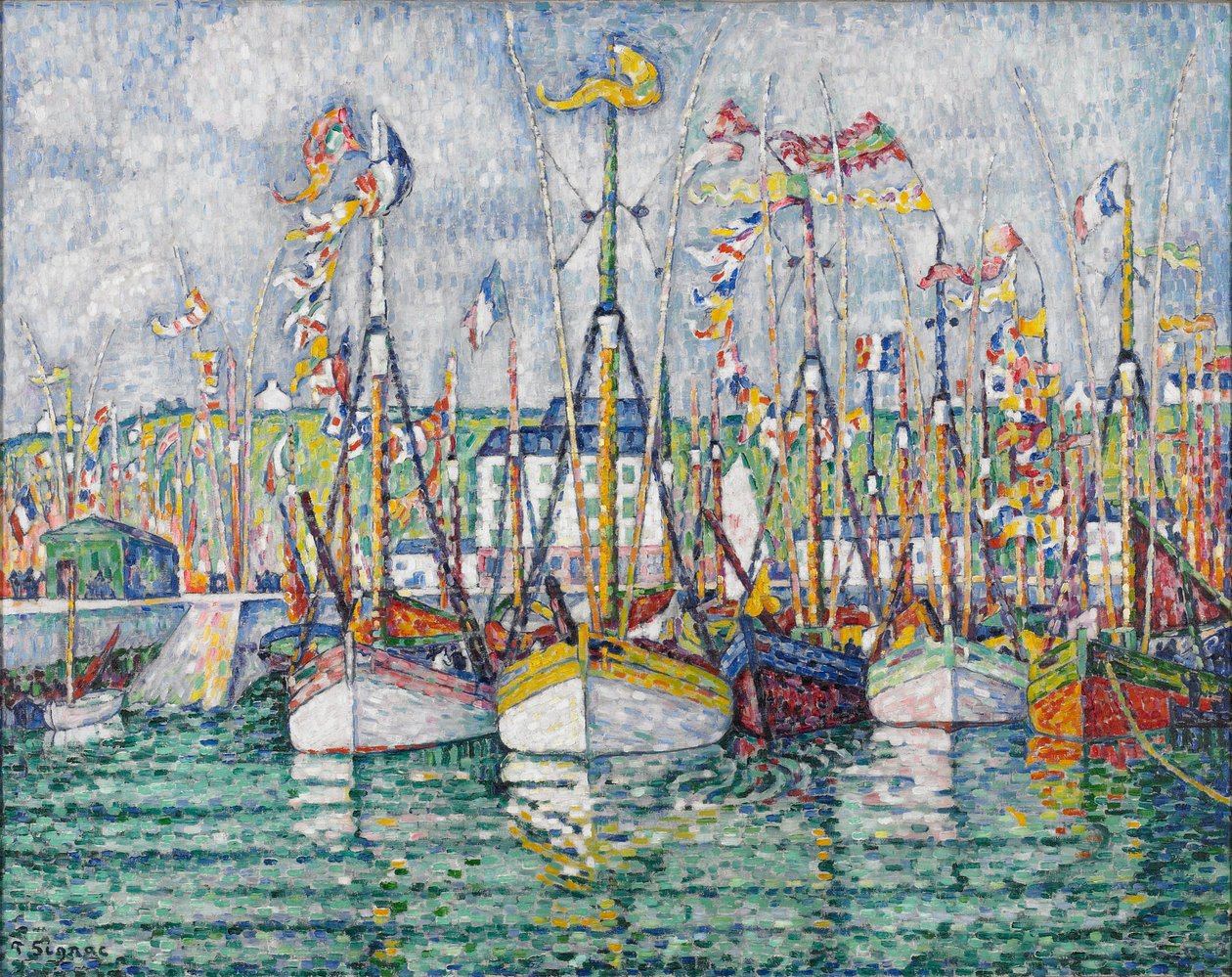 Tonnikala-laivaston siunaus Groixissa, 1923 tekijältä Paul Signac