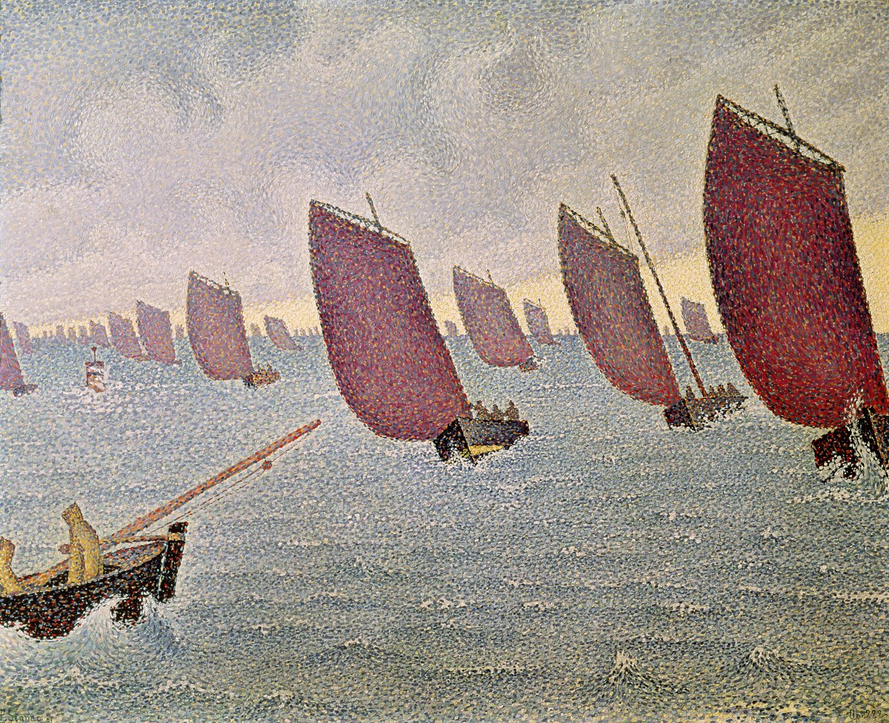 Breeze, Concarneau, 1891 tekijältä Paul Signac