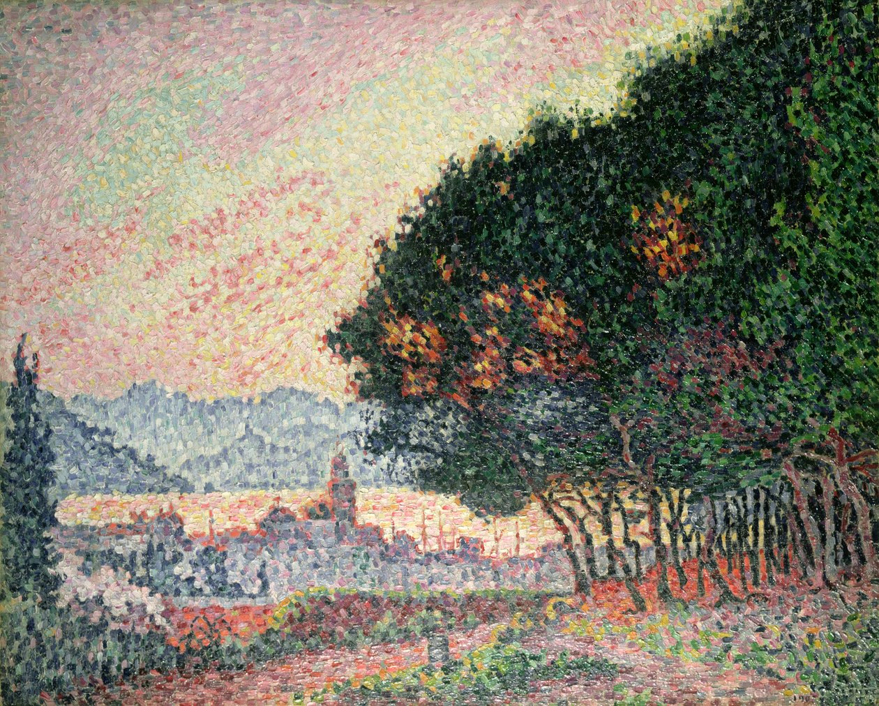 Metsä lähellä St. Tropezia, 1902 tekijältä Paul Signac