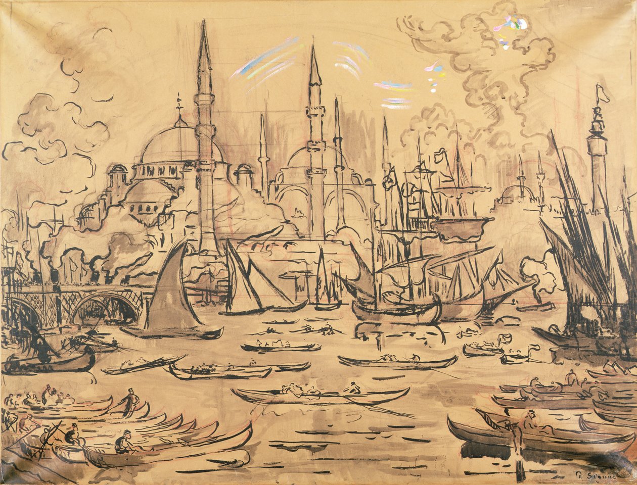 Huonekalut ja erilaiset esineet 1100- ja 1300-luvuilta tekijältä Paul Signac