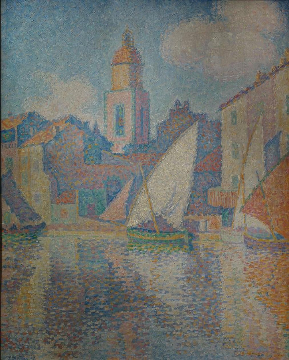 Saint-Tropezin kirkon torni tekijältä Paul Signac