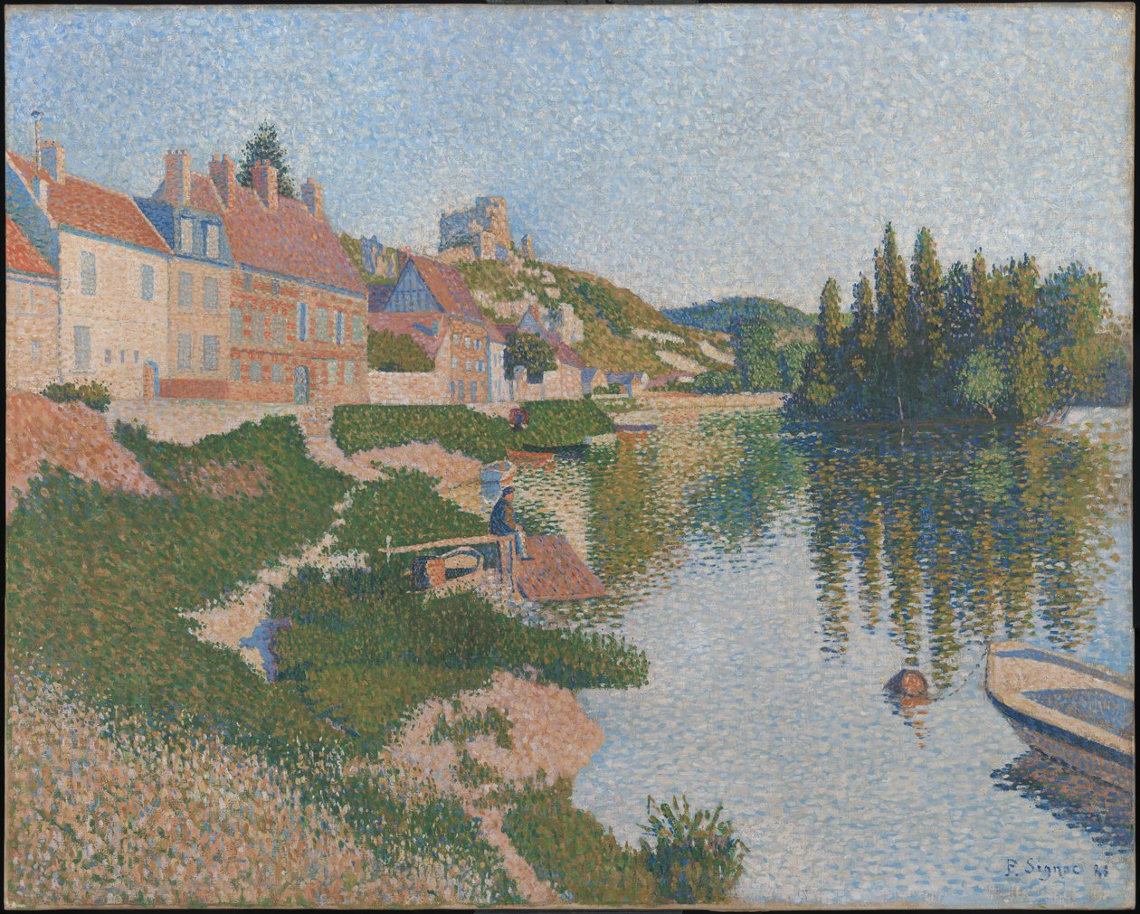 La berge; Les Andelys tekijältä Paul Signac