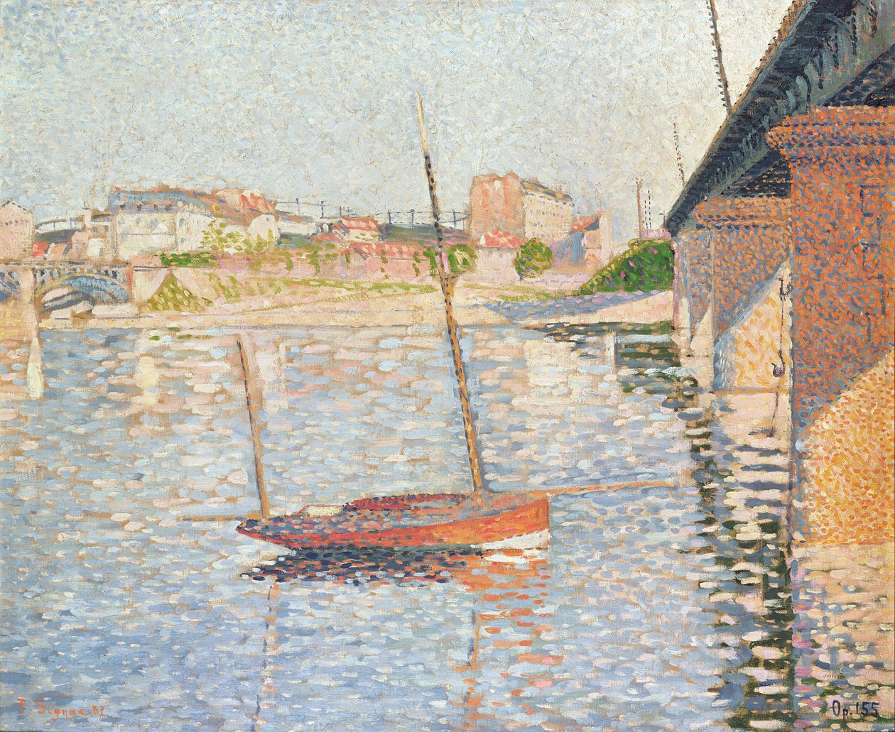 Clipper, Asnieres, 1887 tekijältä Paul Signac