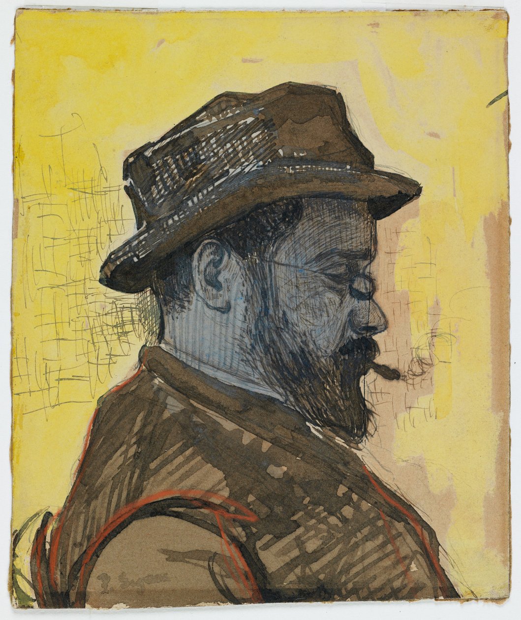 Maximilien Lucen muotokuva, n. 1890 (wc ja guassi paperille) tekijältä Paul Signac