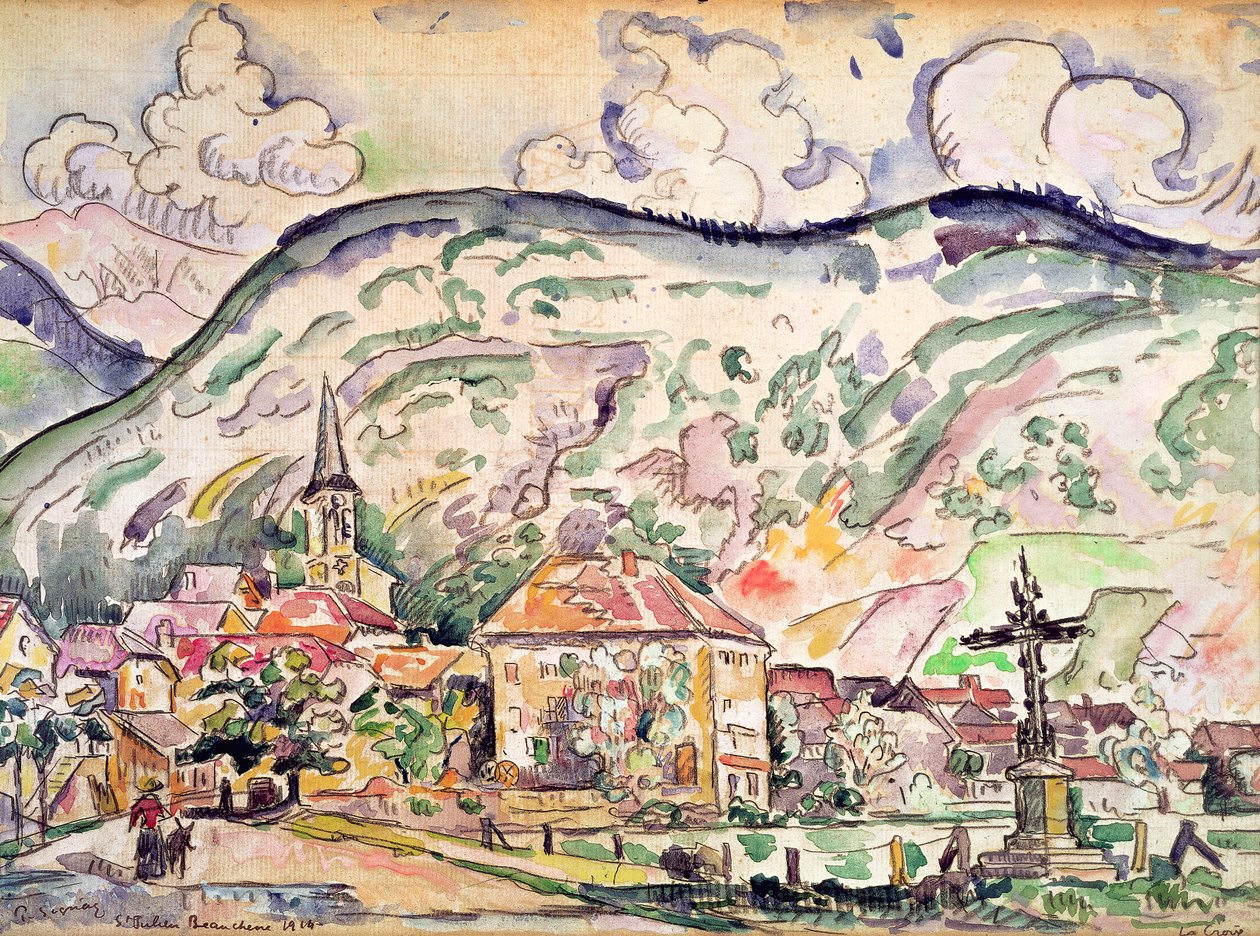 Saint-Julien-Beauchêne, 1914 (akvarelli paperille) tekijältä Paul Signac