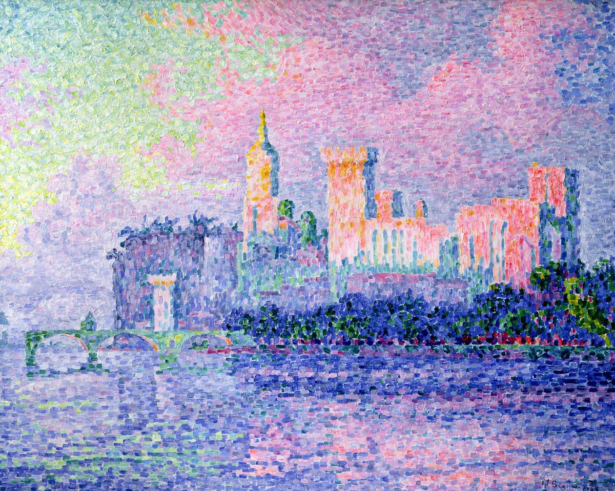 Chateau des Papes, Avignon, 1900 tekijältä Paul Signac