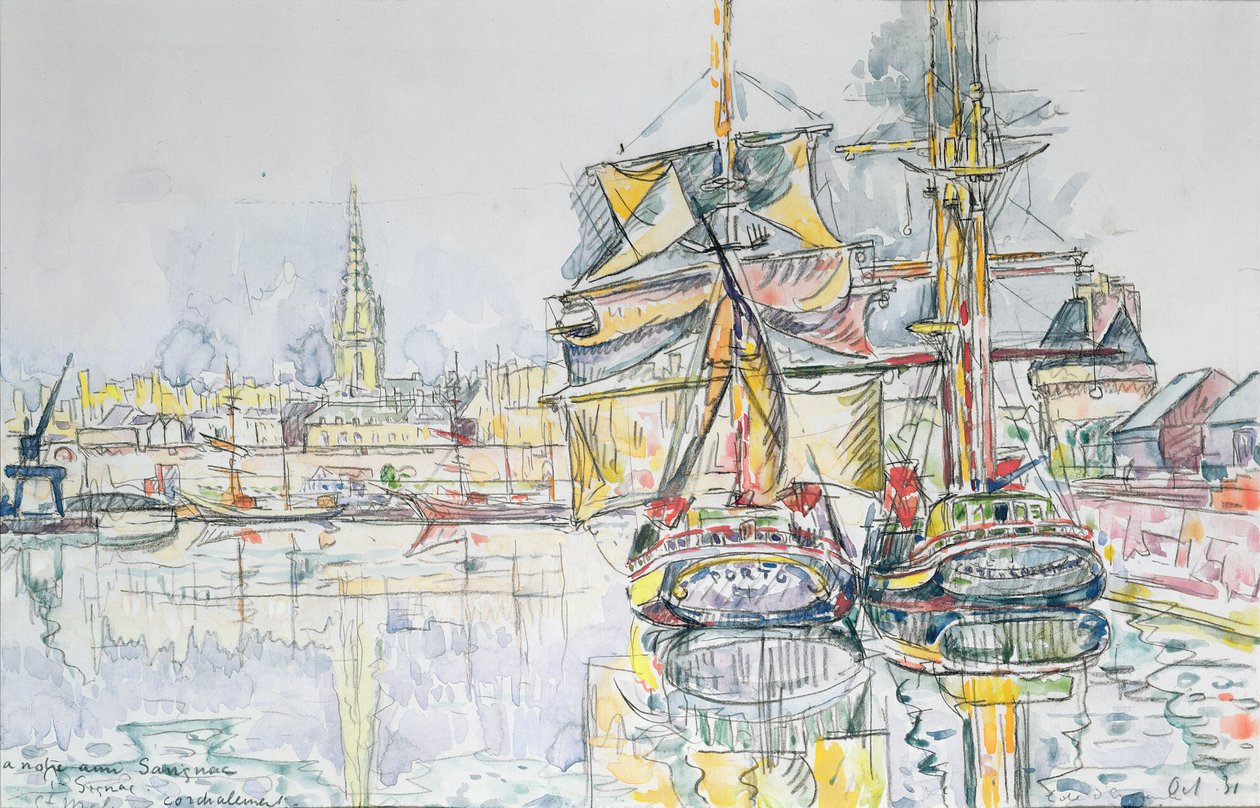 "Smaragdirannikko", St. Malo, 1931 tekijältä Paul Signac