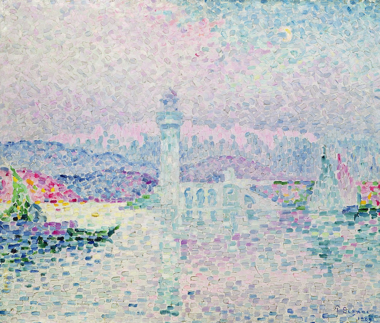 Majakka Antibesissa, 1909 tekijältä Paul Signac