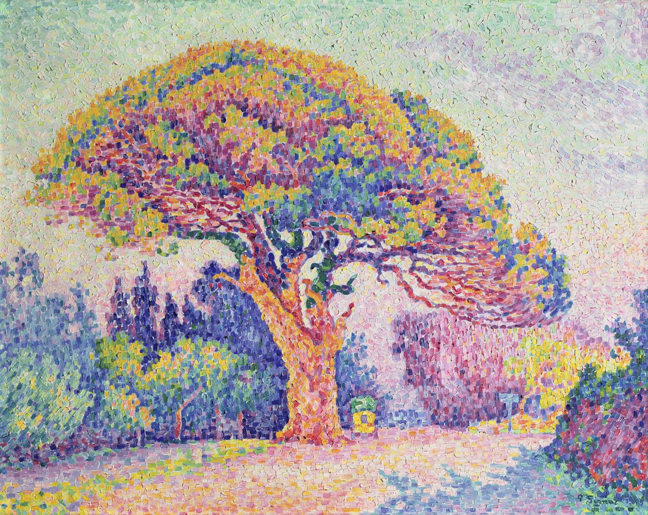Pine Tree St. Tropezissa, 1909 tekijältä Paul Signac