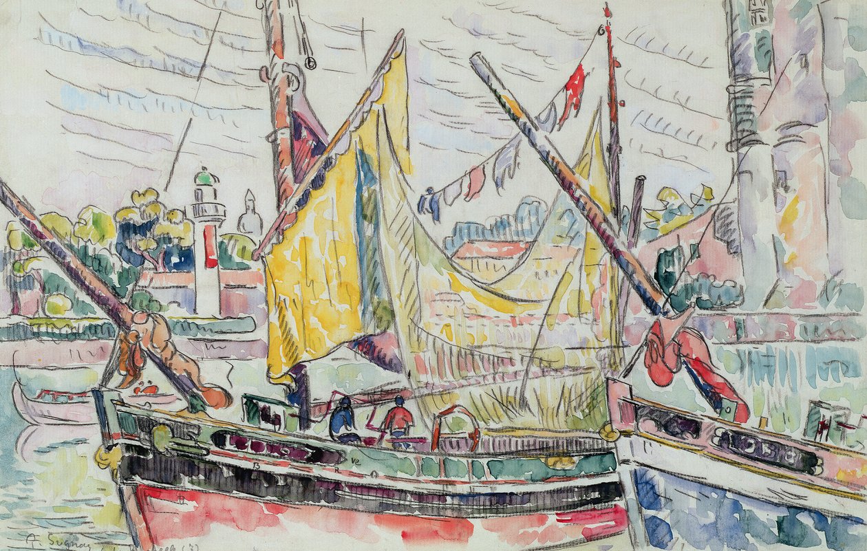 La Rochellen satama tekijältä Paul Signac