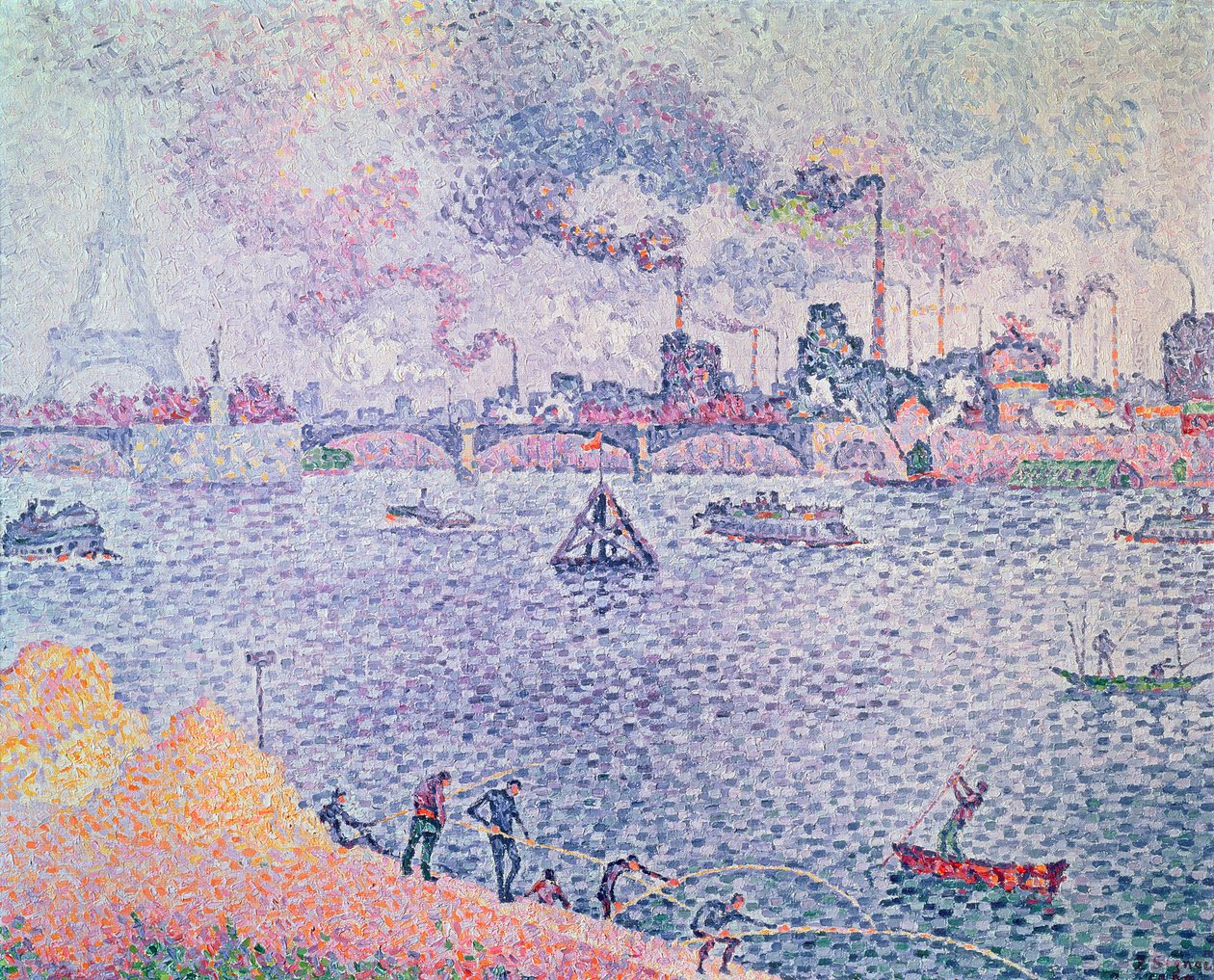 The Seine, Grenelle, 1899 tekijältä Paul Signac