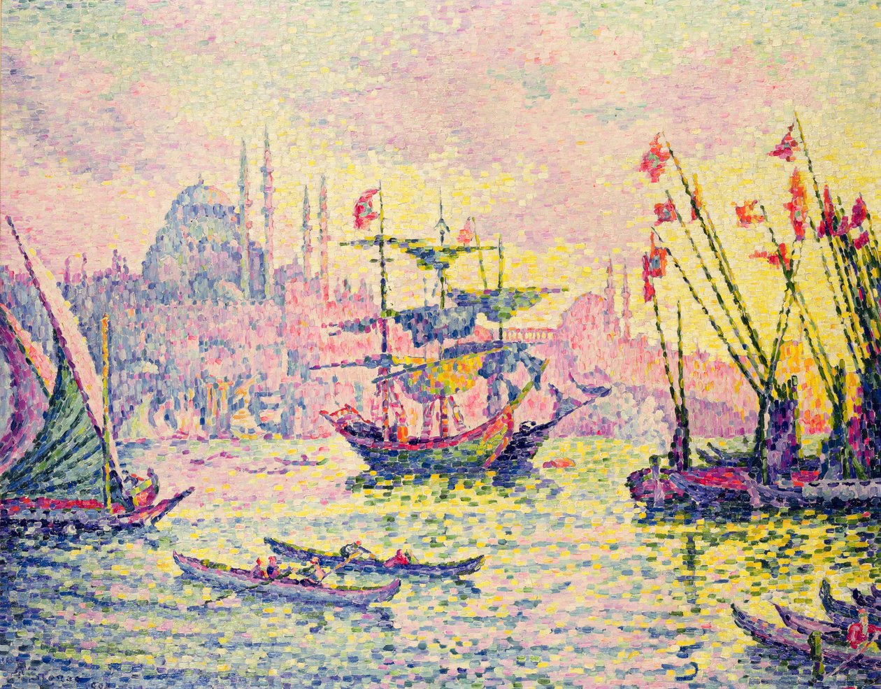 Näkymä Konstantinopoliin, 1907 tekijältä Paul Signac