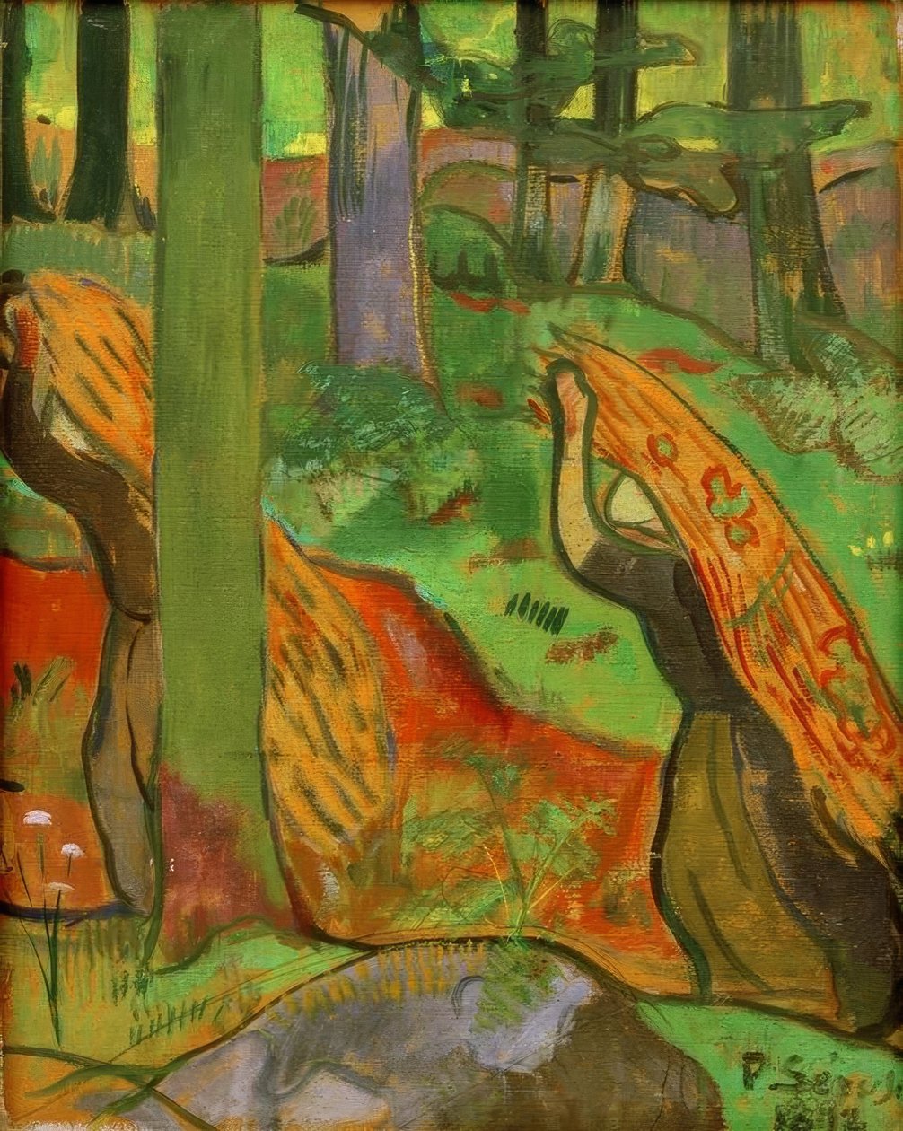 Ramasseuses de bois mort au Bois d’Amour tekijältä Paul Sérusier
