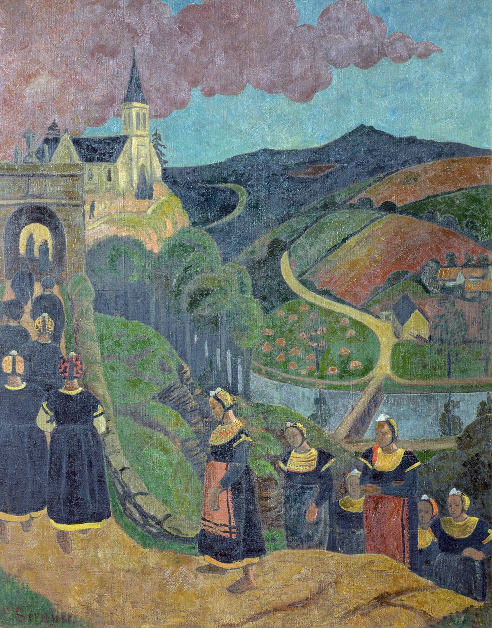 Notre-Dame-des-Portesin armahdus Chateauneuf-du-Faoussa, n. 1894 tekijältä Paul Sérusier