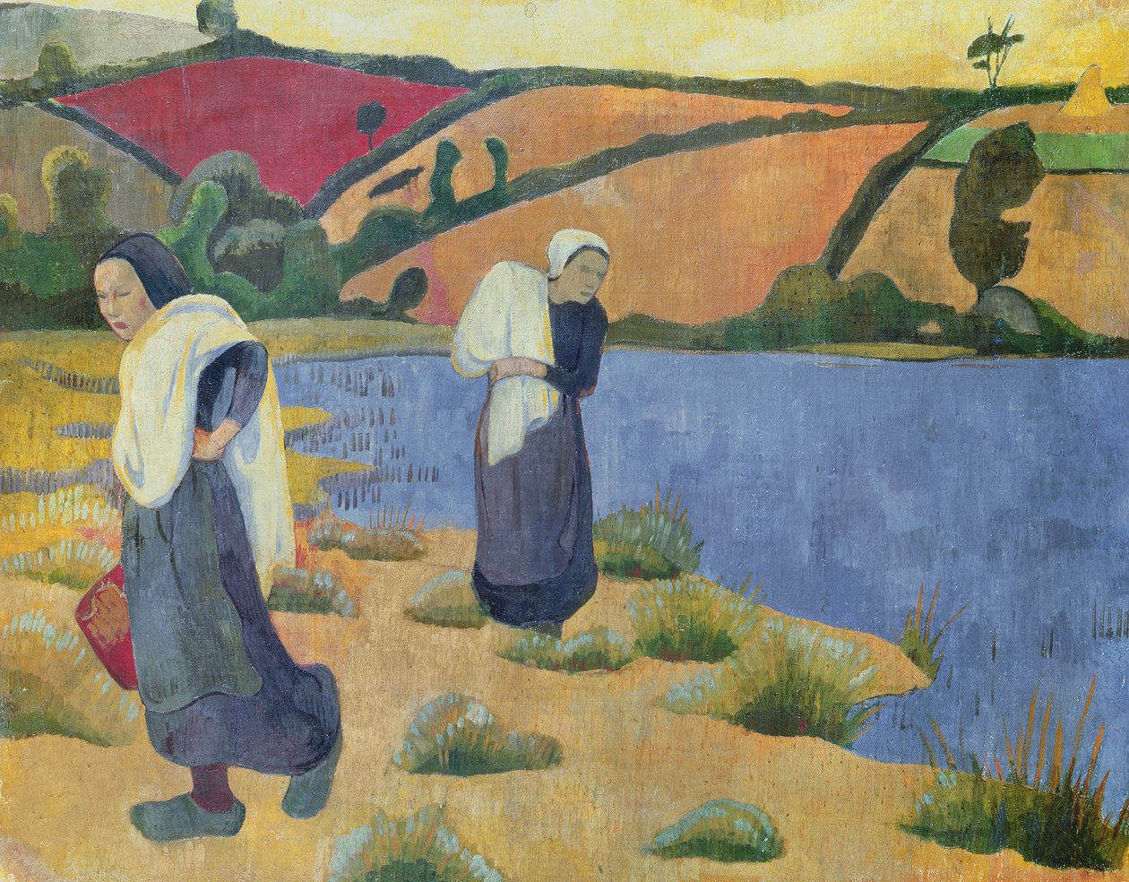 Pesunaiset Laitajoella, lähellä Pouldua, 1892 tekijältä Paul Sérusier