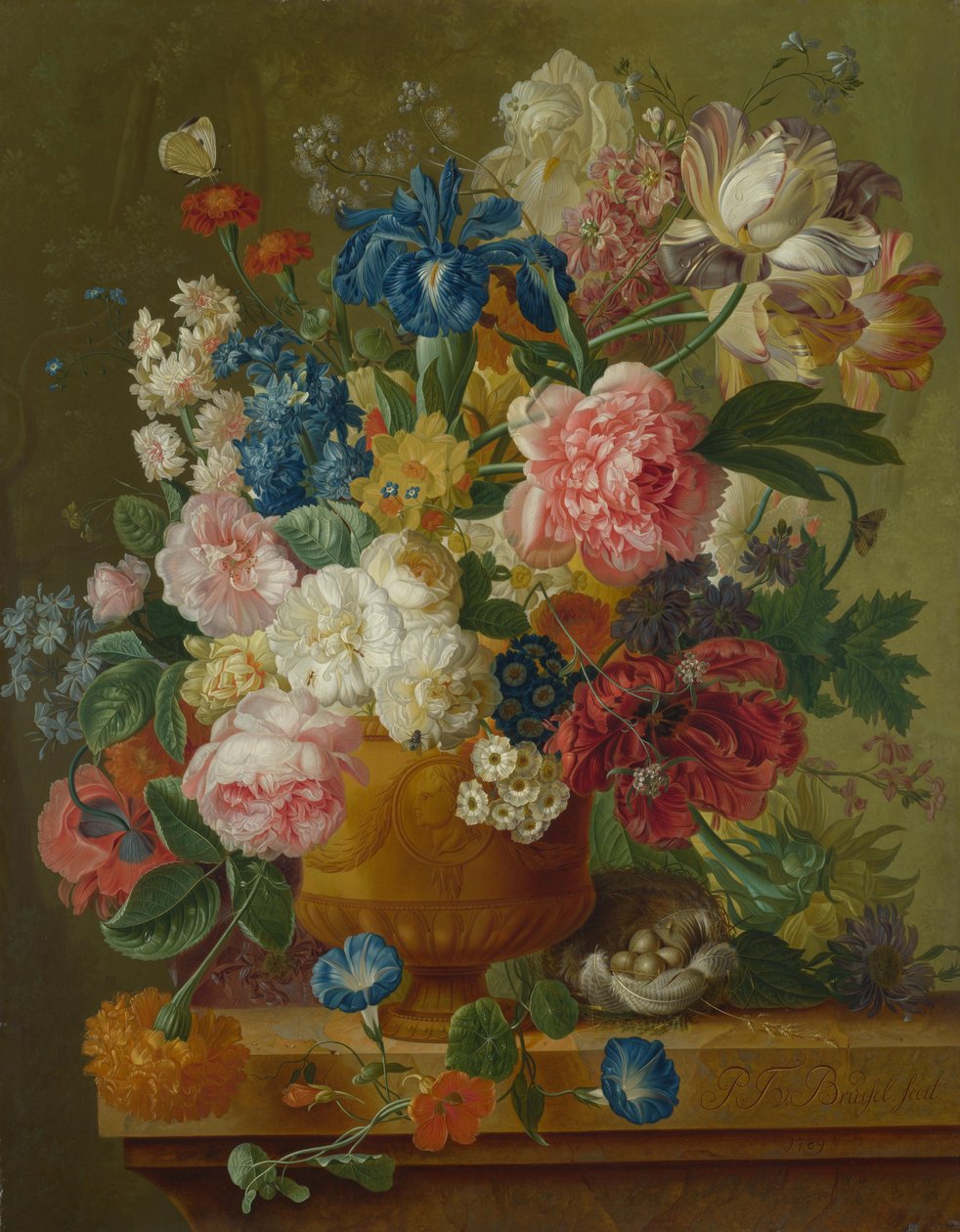 Kukat maljakossa, 1789 tekijältä Paul Theodor van Brussel