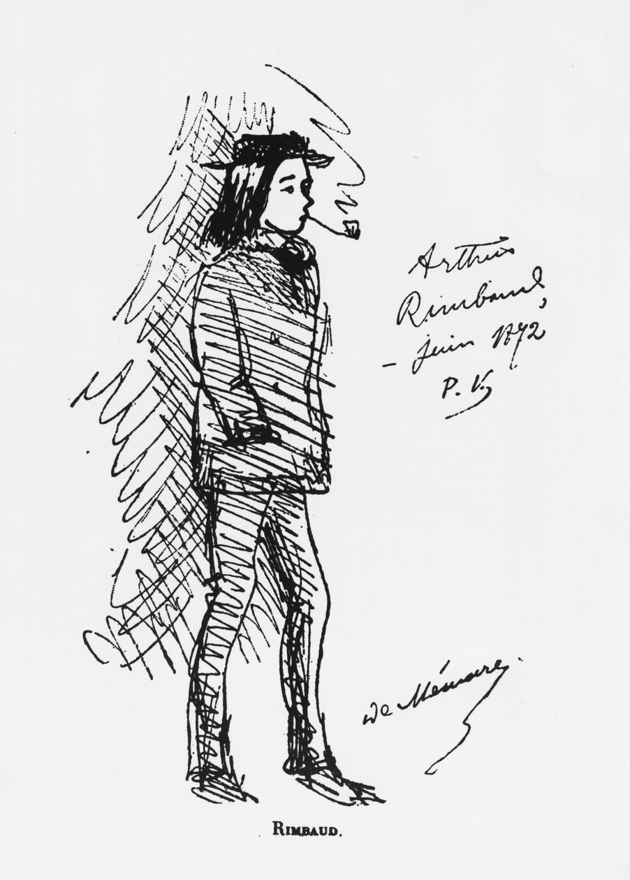 Arthur Rimbaud (1854-91) kesäkuu 1872 tekijältä Paul Verlaine