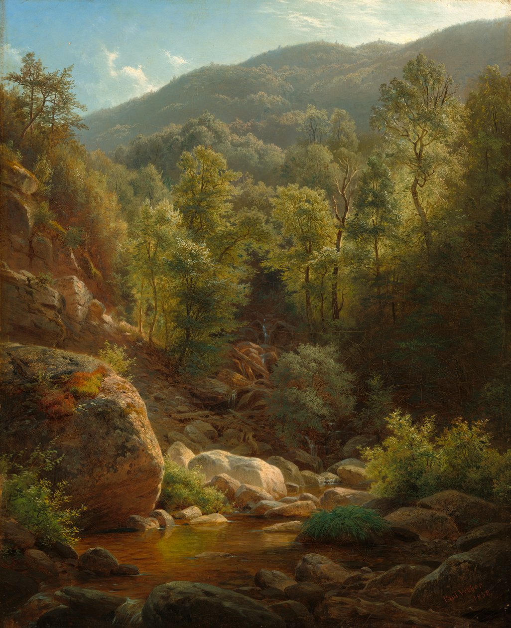 Kohtaus Catskillsissa, 1858 tekijältä Paul Weber