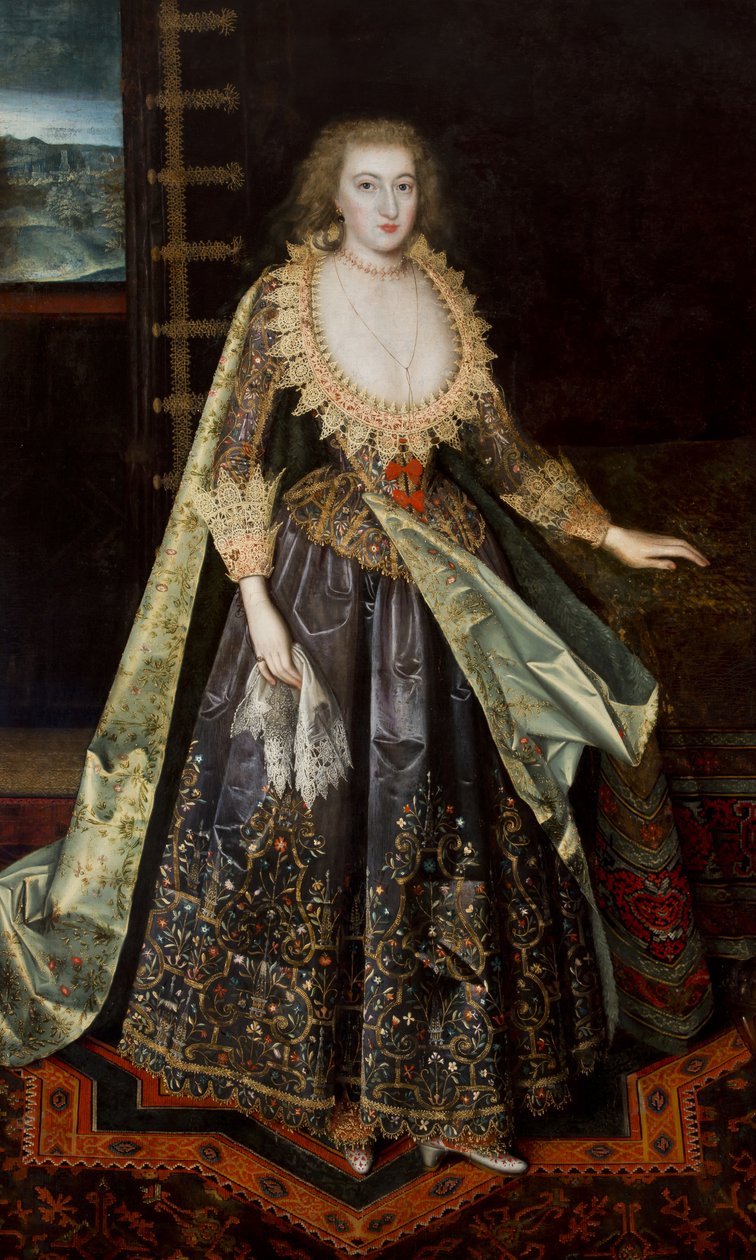 Lady nimeltä Margaret Stuart, Nottinghamin kreivitär, noin 1620 tekijältä Paul van attr.to Somer