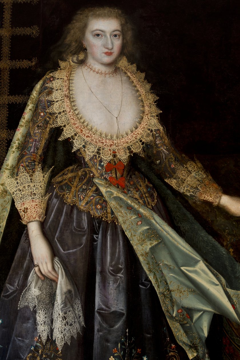 Lady nimeltä Margaret Stuart, Nottinghamin kreivitär, noin 1620 tekijältä Paul van attr.to Somer
