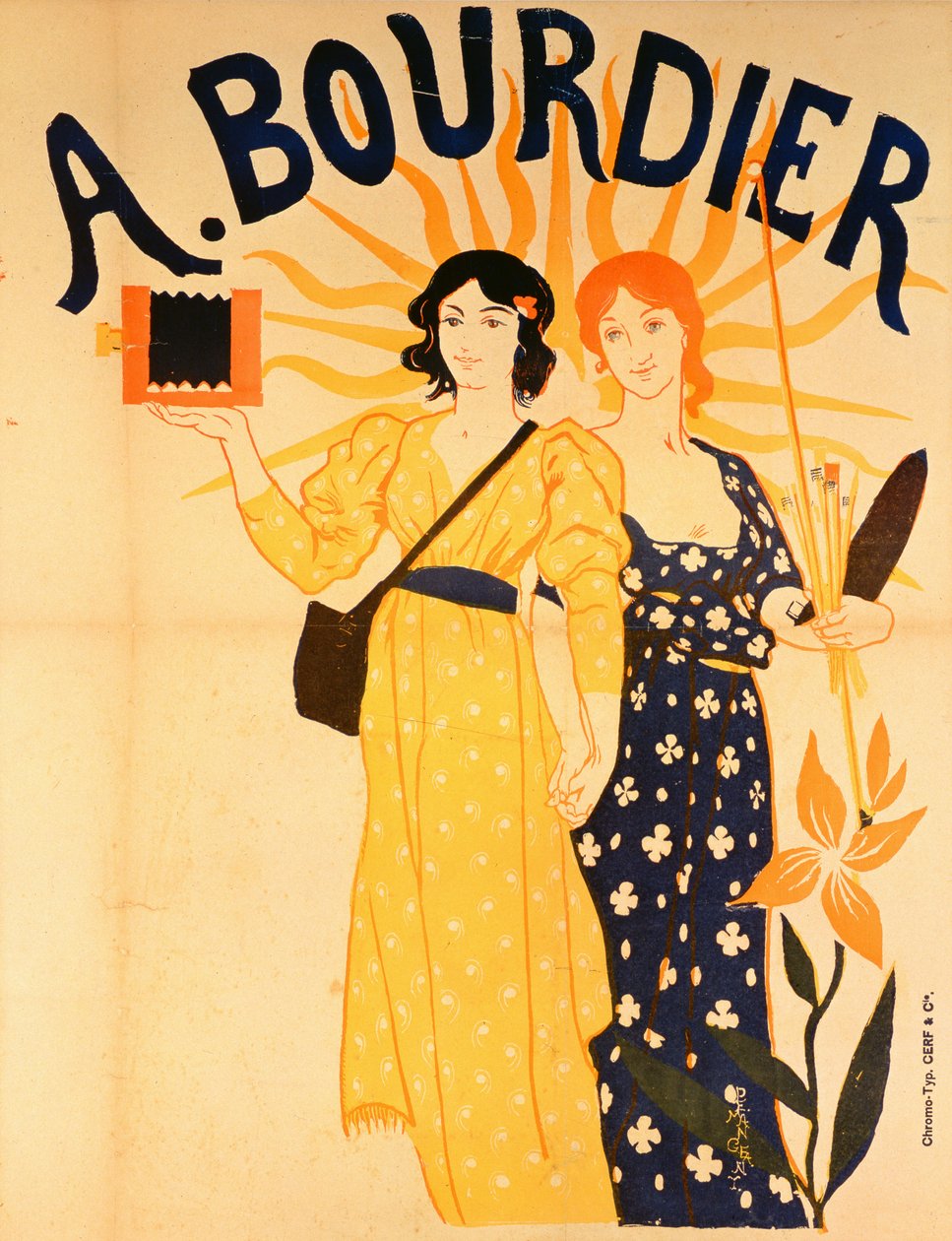 Mainos Bourdier-kameroista tekijältä Paul Emile Mangeant