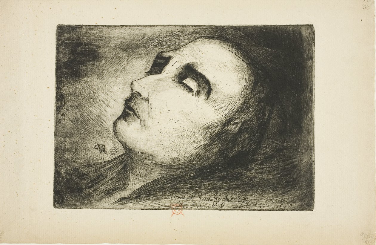 Vincent van Gogh kuolinvuoteellaan tekijältä Paul (1828 1909) Gachet