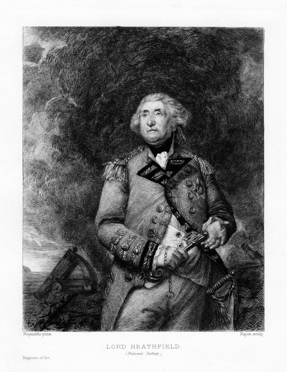 George Augustus Eliott, Lord Heathfield, 1890. tekijältä Paul Adolphe Rajon