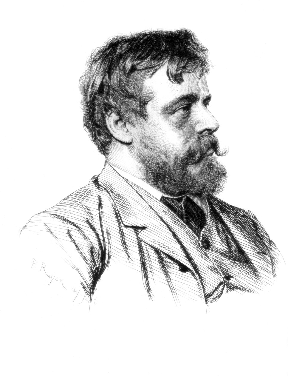 Lawrence Alma-Tadema, brittiläinen taiteilija, c1880-1882. tekijältä Paul Adolphe Rajon