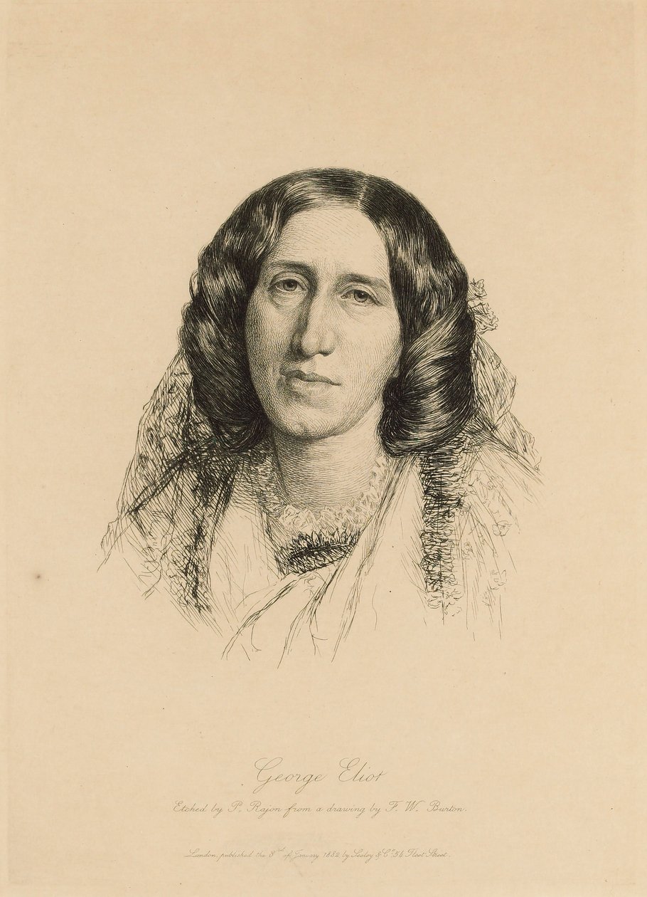 George Eliotin muotokuva 1819-1880, 1882. tekijältä Paul Adolphe Rajon