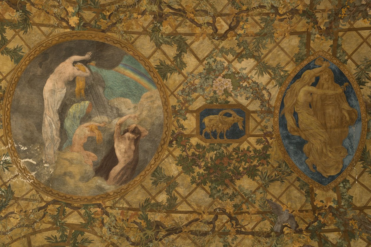 Vallankumouskalenterin kuukaudet: Pluviôse, vuosina 1909-1910 (arkkitehtoninen sisustus). tekijältä Paul Albert Baudouin
