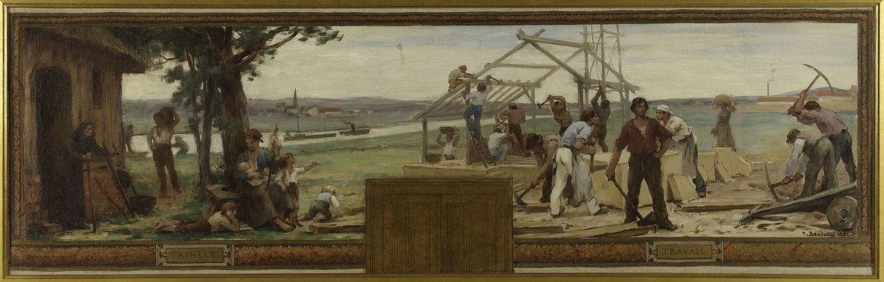 Saint Maur-des-Fossésin kaupungintalon luonnos: Perhe ja työ tekijältä Paul Albert Baudouin