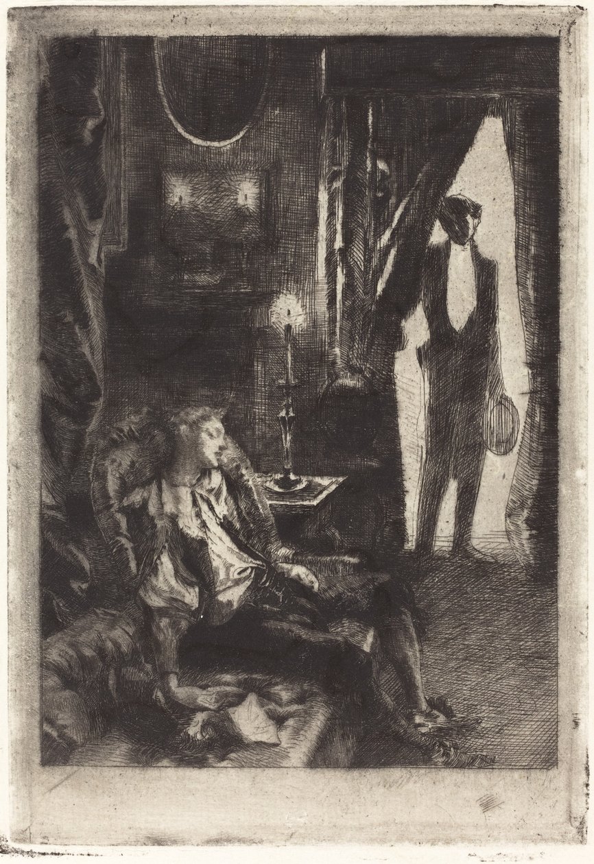 Iza nukkuu Izan uni, 1885. tekijältä Paul Albert Besnard
