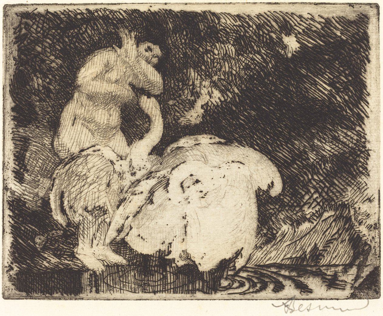 Leda-kylpy Leda-kylpy, 1913. tekijältä Paul Albert Besnard