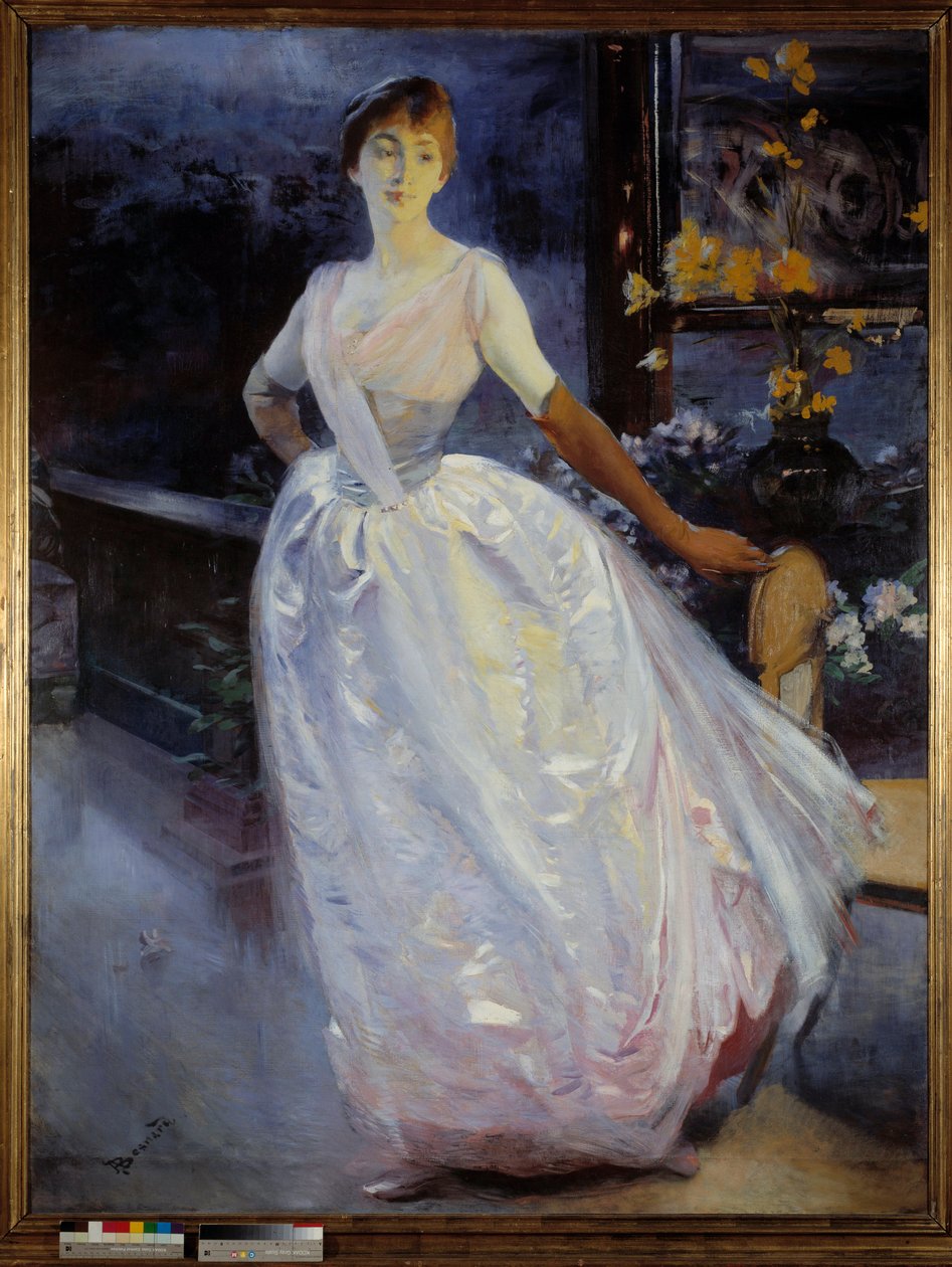 Taiteilijan vaimon Madame Roger Jourdainin muotokuva. Paul Albert Besnardin (1849-1934) maalaus tekijältä Paul Albert Besnard