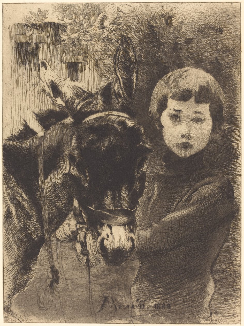 Robert Besnard ja hänen aasi Robert Besnard ja hänen aasi, 1888. tekijältä Paul Albert Besnard