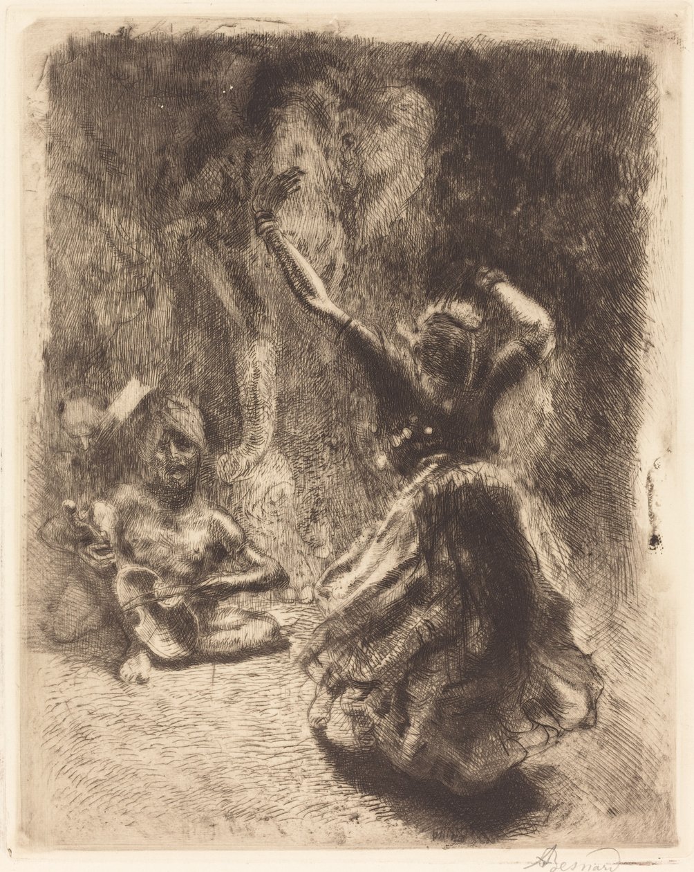 Tanjoren tanssija La bayadère of Tanjore, 1914. tekijältä Paul Albert Besnard